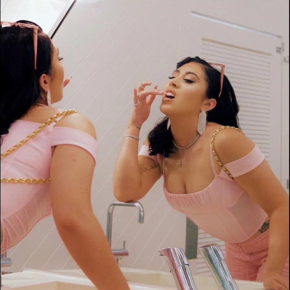 I.AM.GIA Pink Ribbed Leggings - Picture 2 of 10